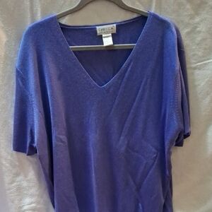 Tribeca by Kenneth Cole Relaxed Blue Blouse (Can004)